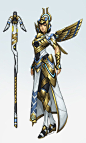 Overwatch fan-skin: Deity Mercy, Diego Fonteriz : Soooo i came up with this design thinking that she would match up very well with Pharah up in the air, right? PHARMERCY SHIPPERS REJOICE