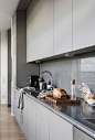 Grey and pink in a new building - via cocolapinedesign.com