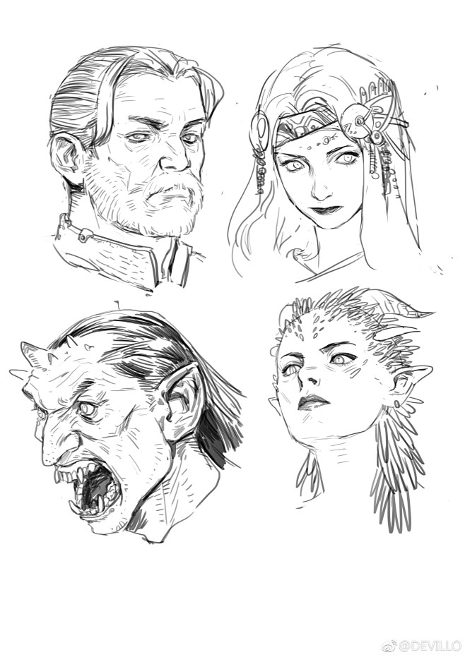 Sketch de homens de ...