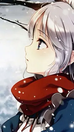插画 动漫 萌系少女侧脸 可作头像