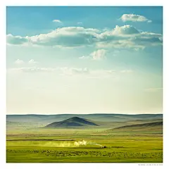 日落金帐汗_内蒙古_黄河上下_光影天下_数码生存-小林的摄影设计手绘文字