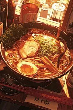 AI数字艺术国潮米粉面条美食插画-众图网