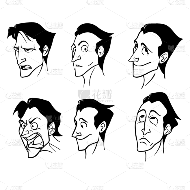 男人,卡通,友谊,分离着色,人,疲劳的,...