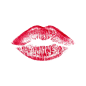 口红唇印性感腥红嘴唇吻痕设计免扣PNG图案印刷图标唯美PS素材

