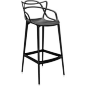 Gezien op beslist.nl: Kartell - Masters Barkruk - Zwart L= B= 50 cm H= 99 cm D= 50 cm