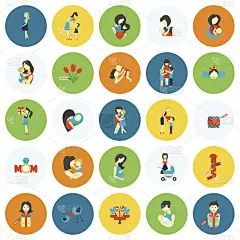 计算机图标,母亲节,贺卡,郁金香,父母,蝴蝶结,绘画插图,符号,鸟类,玫瑰