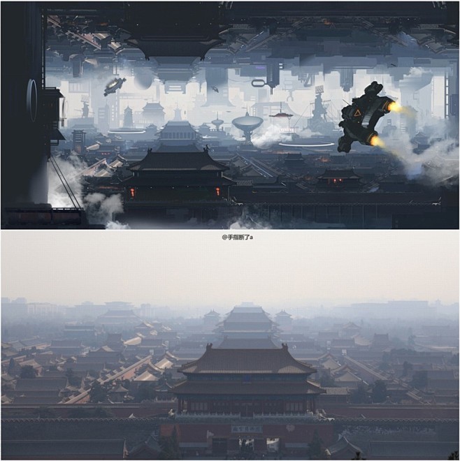 插画家创作《北京之后》描绘北京千年后的景...