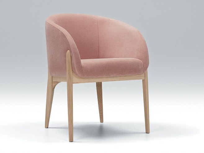 Fabric easy chair wi...