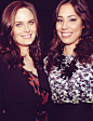 Emily Deschanel and Michaela Conlin