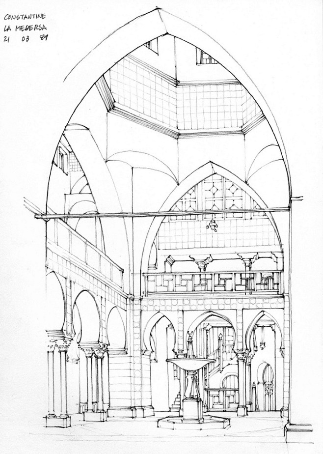 国外大师建筑手绘 素描 速写 绘画 (2...