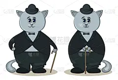 卡通猫查理·卓别林