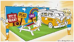 Hippeas手绘卡通风格展台设计_Hippeas Ex_展会设计_作品详情_全球展会设计锦集-设计人