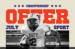 Welbeck复古时尚体育赛事运动校园海报封面标题粗体衬线英文字体