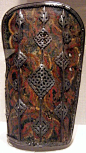 Tibet, arm defense, 14th–16th century, leather, polychrome, iron, L., 10 in. (25.4 cm); W., 6 1/8 in. (15.6 cm), Met Museum.: 