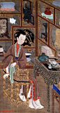 清初宫廷工笔重彩人物画《十二美人图》  博古幽思