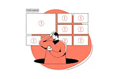 时尚高端简约扁平化流行风格的404错误状态海报banner UI插画设计模板集合（AI，EPS，JPG，PDF，PNG，SVG）插图7