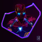 6,080 Likes, 118 Comments - Aniket Jatav (@aniketjatav) on Instagram: “37/365 : NEON AVENGERS Artwork : 2 - IRON MAN . Because y'all asked for it. I wanted to show his…”