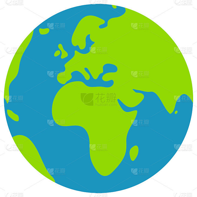 简化地球地球矢量插图