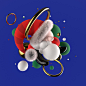 3D redshift Holiday Christmas santa abstract c4d