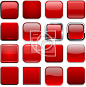 Square red app icons. #按钮#