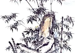 中式孙郡工笔画素材_古树014