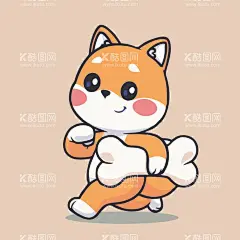 可爱秋田犬矢量卡通插画  - 源文件下载【酷图网】可爱,小狗,柴犬,笨狗,狗狗,田园犬,秋田犬,艺术,插画,儿童插画,矢量,儿童画,北欧风,简笔画