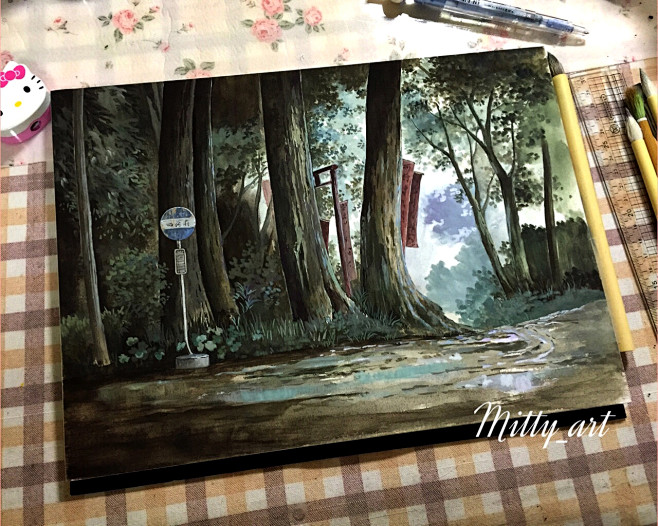 【新作品】终于画完了～还记得《龙猫》那个...