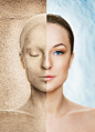 Biocell sand face : Biocell cosmetics print ad campain. March 2012