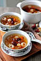 Peach Gum Dessert Soup with Red Dates, Longan, and Lotus Seeds | 紅棗桂圓雪蓮子桃膠糖水 : Dessert, Chinese, Red Date, Peach Gum, dessert soup, soup, longan, lotus seed