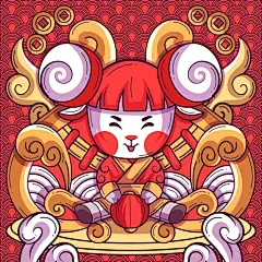 十二生肖羊矢量图设计素材