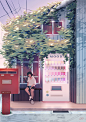 #公众号：星期五治愈星球，更多高清插图等你来拿#
Study 01 - Coffee Shop, Diobelle Cerna