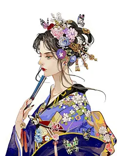 华丽风格的古风插画

画师：长乐nina ​​​​