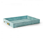 AERIN, Seafoam Shagreen Butler Tray - LuxDeco.com