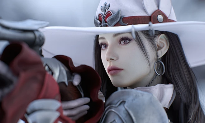 a female Gunner-花瓣网