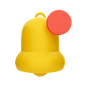 Notification Bell 3D 警告 错误 消息