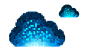 [美工云]蓝色星球高科技质感新闻开幕背景PSD设计模板_像素云朵PNG：