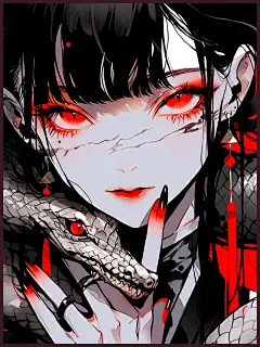【️ 怪诞风壁纸】蛇女 - 小红书
