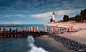 55. Crisp Point Lighthouse, Lake Superior shoreline, 密歇根州，美国。纯粹的密歇根