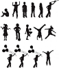 Free Vector Children Silhouettes: 