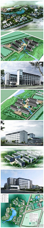 某大学校区规划及单体设计方案文本（含模型）。立面设计及建筑造型：造型力求与琅玡山山水风景和谐统一，创造清新隽永的建筑形象，采用黛瓦坡屋顶，与粉墙对比，开窗形式讲究比例，引入古典手法