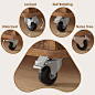Amazon.com: 43 Inch Large Dog Crate Furniture, Wooden Dog Kennel End Table with Storage Drawers, Decorative Pet Crates with Lockable Caster Wheels, Dog House Indoor for Large/Medium/Small Dogs : Pet Supplies