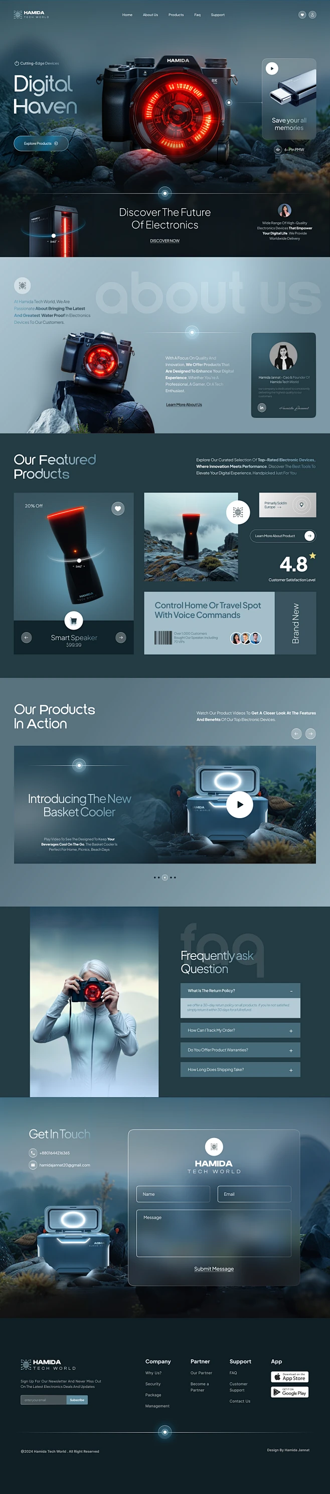 Hamida Tech World - ecommerce homepage UI/UX Design :: Behance-花瓣网