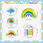SKYLETY 6 Pieces Rainbow Mylar Balloons Cloud Foil Balloons for Birthday Party Smiling Face Cloud Balloon Jumbo Rainbow Tassel Balloons for Baby Shower Rainbow Unicorn Them Party Decoration Supplies : Amazon.co.uk: Toys & Games