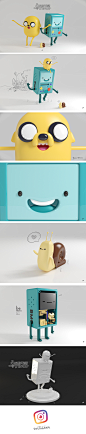 Bmo & Jake : Experimenting with Cinema 4D