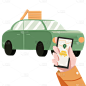 网约车行业系列贴纸-约车