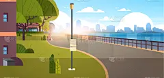 现代,城市,都市风景,无人,城市生活,码头周围,公园,河流,建造物,夏天