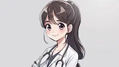 简约女性医生人物插画素材图