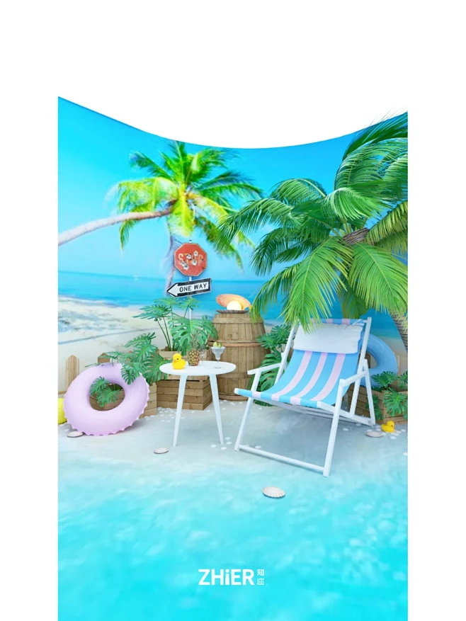 直播间设计|一眼夏日⛱️去海边纳凉度假 - 小红书