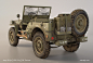 Willys Jeep - game asset, Martin Ostrolucky : Highly detailed low poly realistic game model of Willys Jeep. It has 60K polys and its using 1x8K PBR textures. I was responsible for texturing and Rudolf Herstek for modeling, UVs & Baking - https://www.a