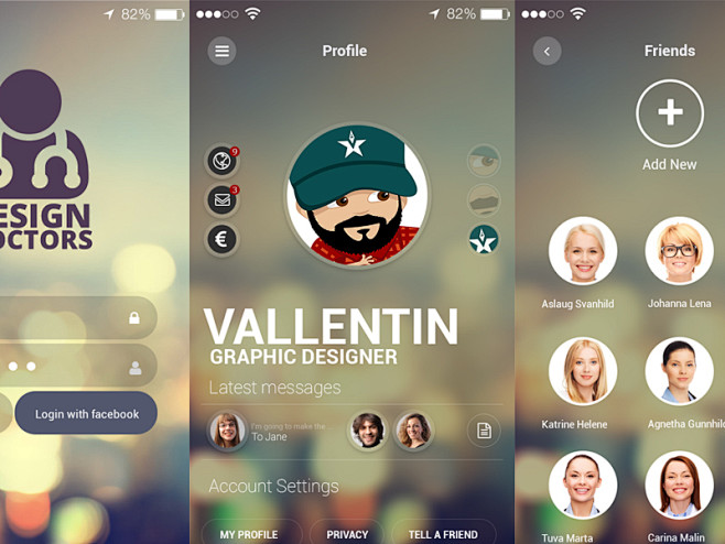 Social UI App PSD - ...